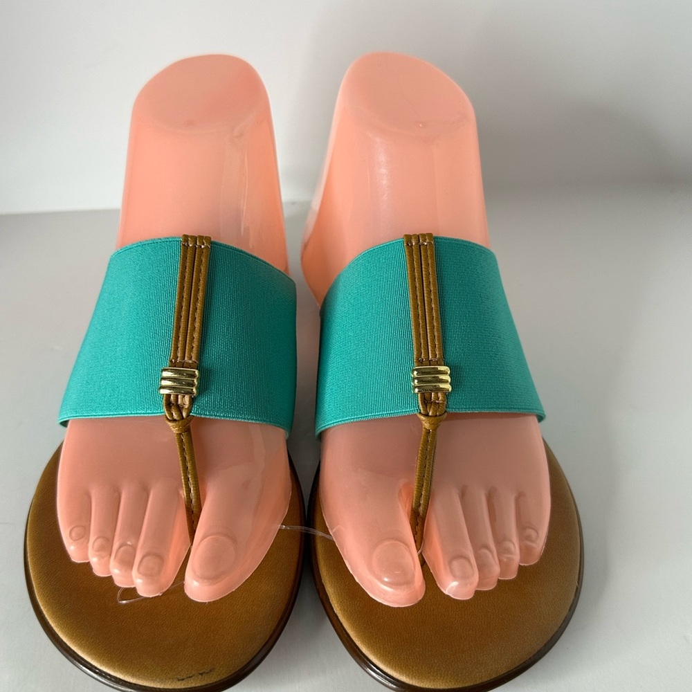 Italian Shoesmakers Briley Teal Sandals size 7.5 - Picture 4 of 9